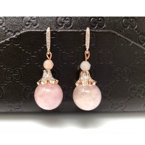 Rose Gold Morganite Gemstone Earrings